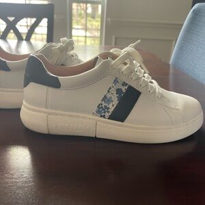 Kate Spade White and Blue Sneakers